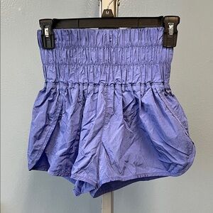 Free People Women's Blue High-Waisted Shorts